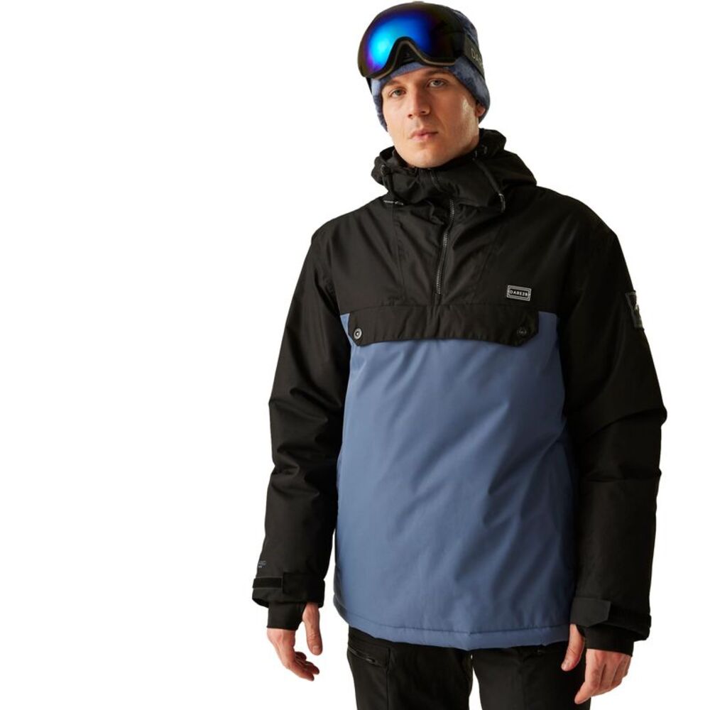Dare 2B Mens Freeride II Colour Block Overhead Ski Jacket / Blue Indigo - Picture 4 of 6